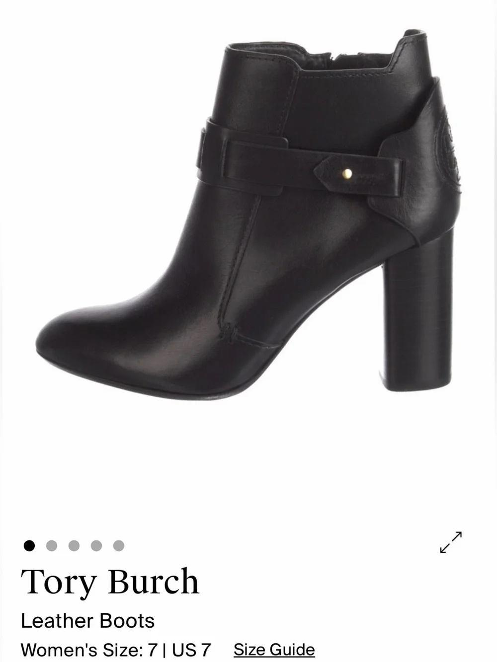 Tory Burch Black Leather Buckle Ankle Booties